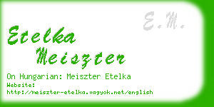 etelka meiszter business card